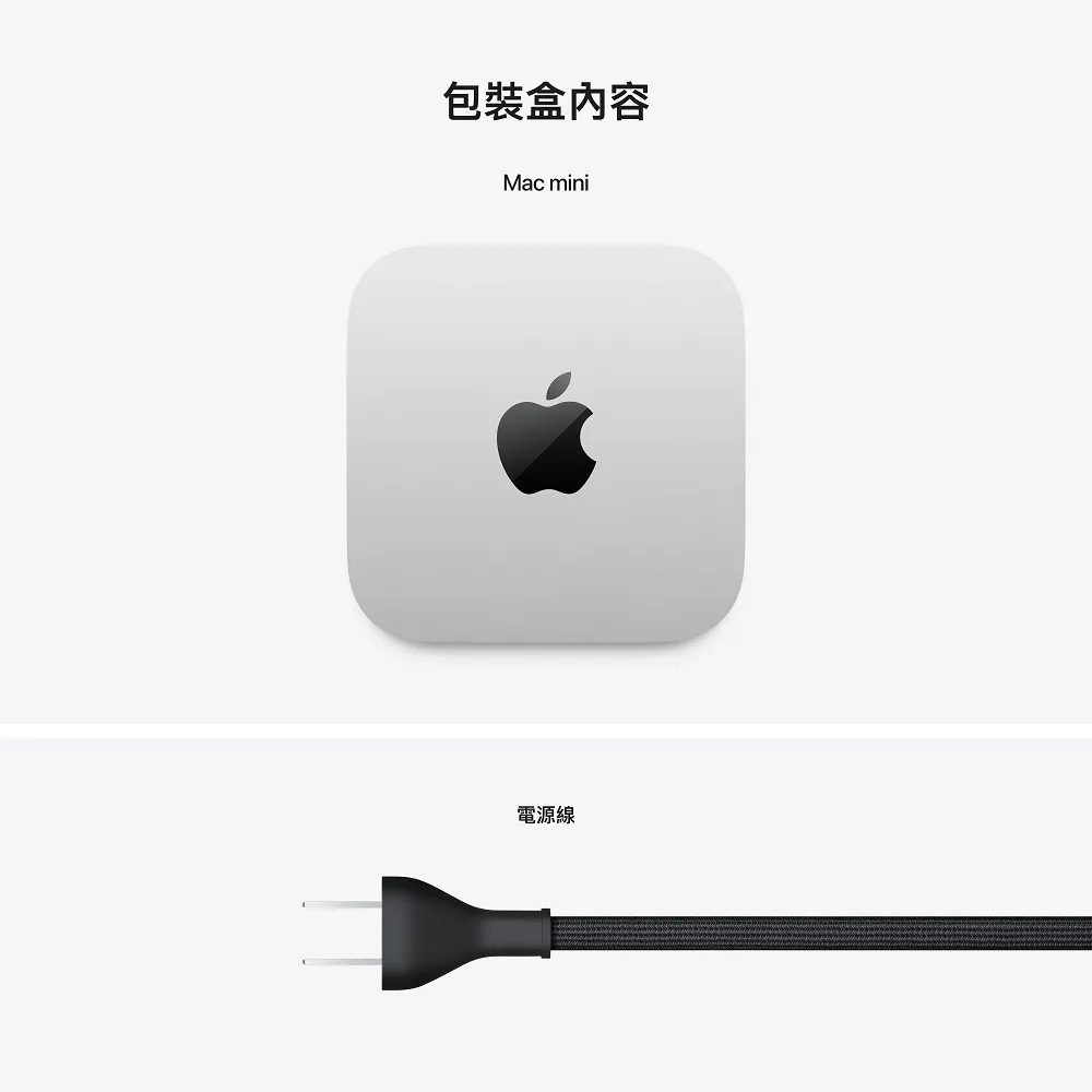 Apple Mac mini M4 10核心 CPU 10核心 GPU 16G/512G SSD / Gigabit 乙太網路 MU9E3TA/A _ 台灣公司貨, , large
