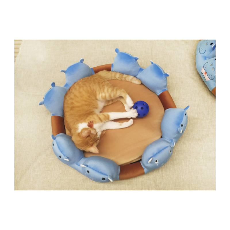 Pet bed with cute animal theme, , large