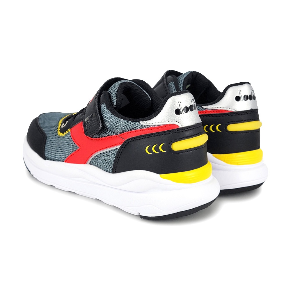 DIADORA迪亞多那 復古兒童老爹鞋 童運動鞋 童鞋 寬楦 透氣 康特杯 吸震 減壓 足弓支撐 健康鞋墊 止滑 灰 桃, , large