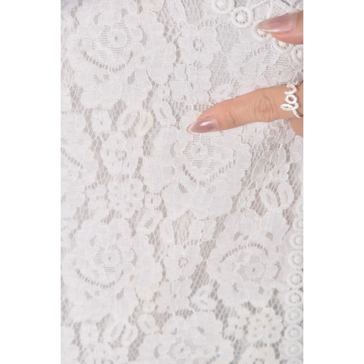 (M) vanilla韓牌蕾絲白色短袖上衣二手衣, , large