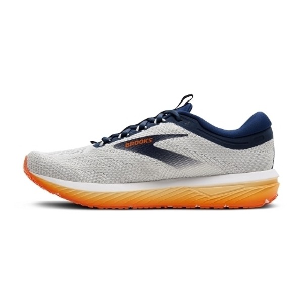 Brooks Revel 7 男 慢跑鞋 彈力 支撐 緩震 灰 深藍 [1104351D130], , large