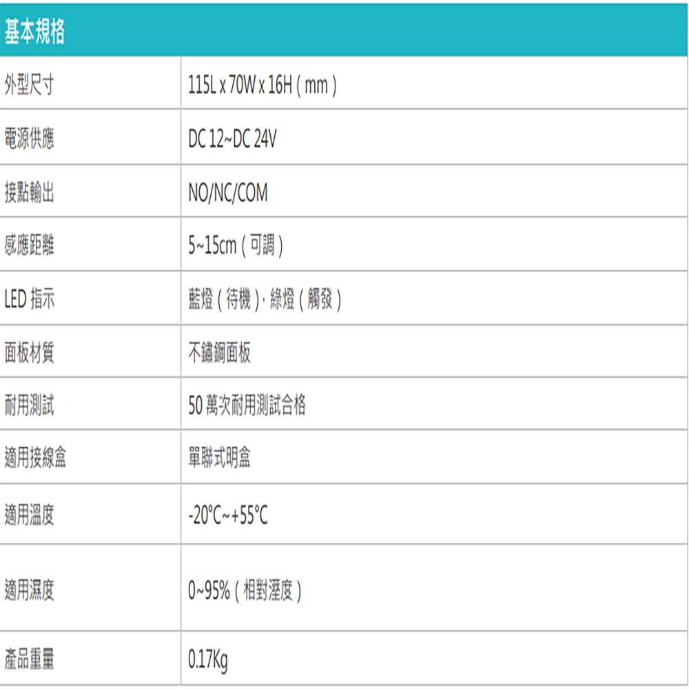 昌運監視器 NO TOUCH 非接觸式按鈕 光電按紐 門禁開關 開門按鈕 紅外線感應按鈕, , large