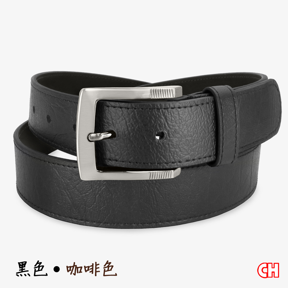 【CH-BELT 銓丞皮帶】男士皮帶 百搭時尚中性 休閒皮帶腰帶(黑/咖), , large