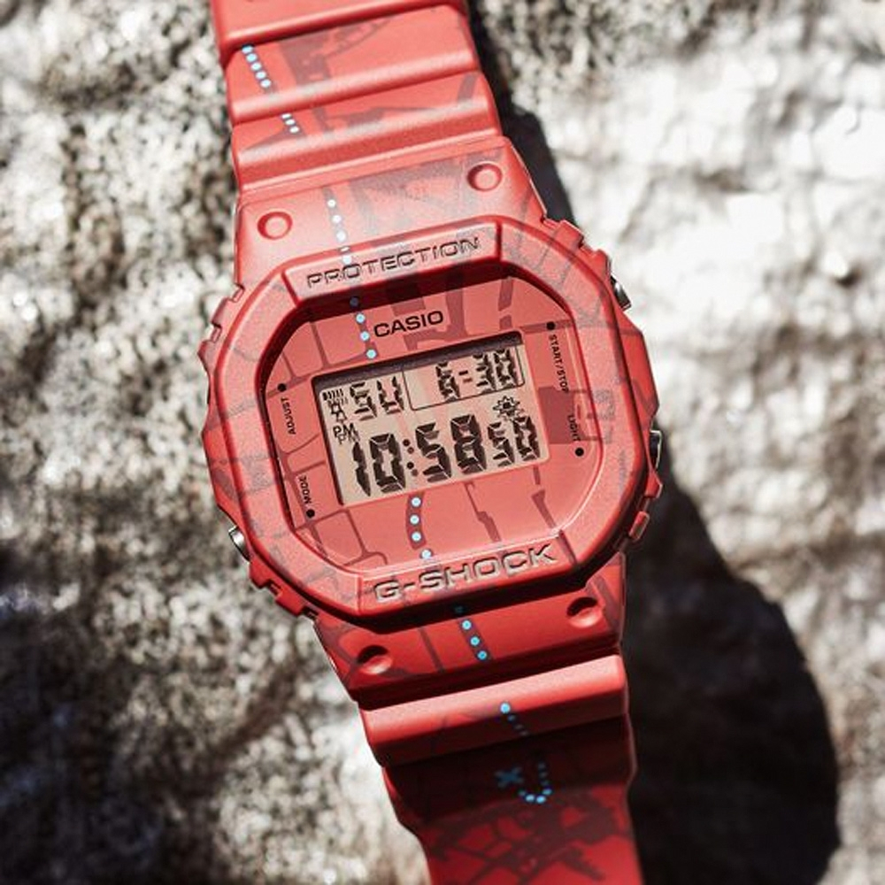 CASIO 卡西歐 G-SHOCK 澀谷尋寶 街頭復古風電子錶 DW-5600SBY-4, , large