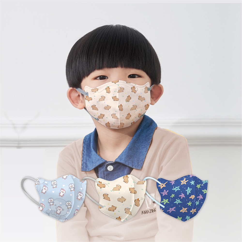 【DRX達特世】TN95醫用3D口罩10入- 企鵝寶寶/兒童M, , large