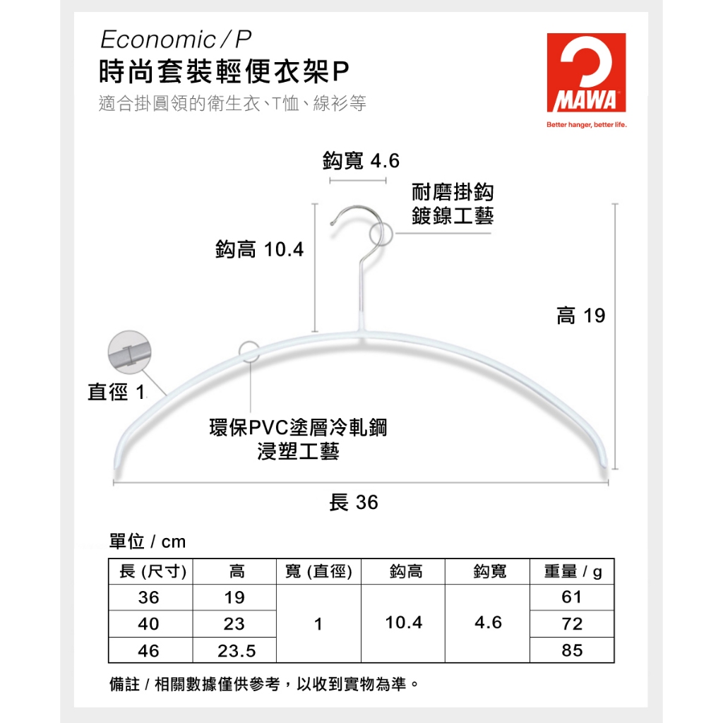 [German MAWA] German original imported non-slip hanger 40cm (caramel gold/10 pieces) , , large