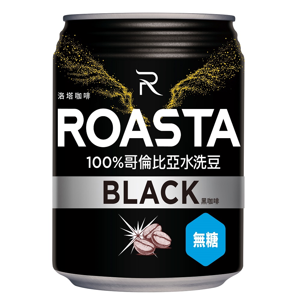 ROASTA COFFEE Black can 230ml, , large
