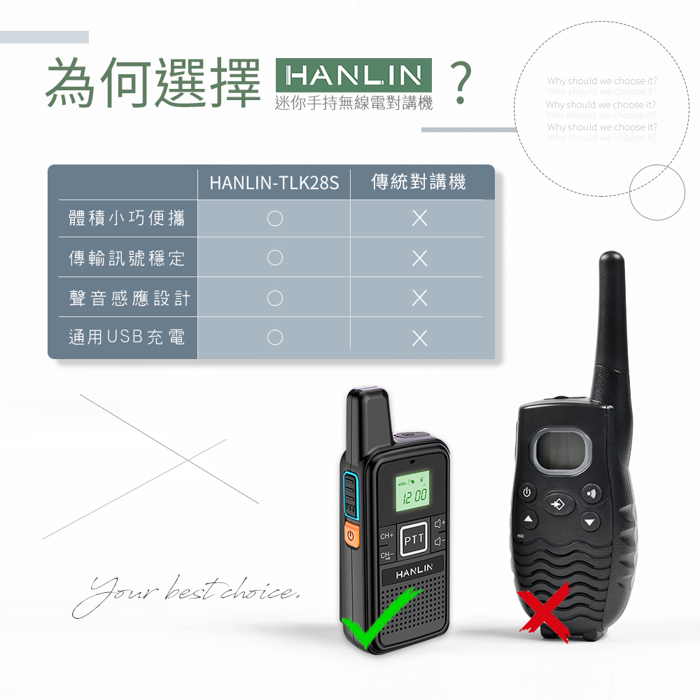 【HANLIN】-TLK28S 迷你手持無線電對講機# 無線電 手持 USB 小巧 攜帶 一對多 對講機, , large