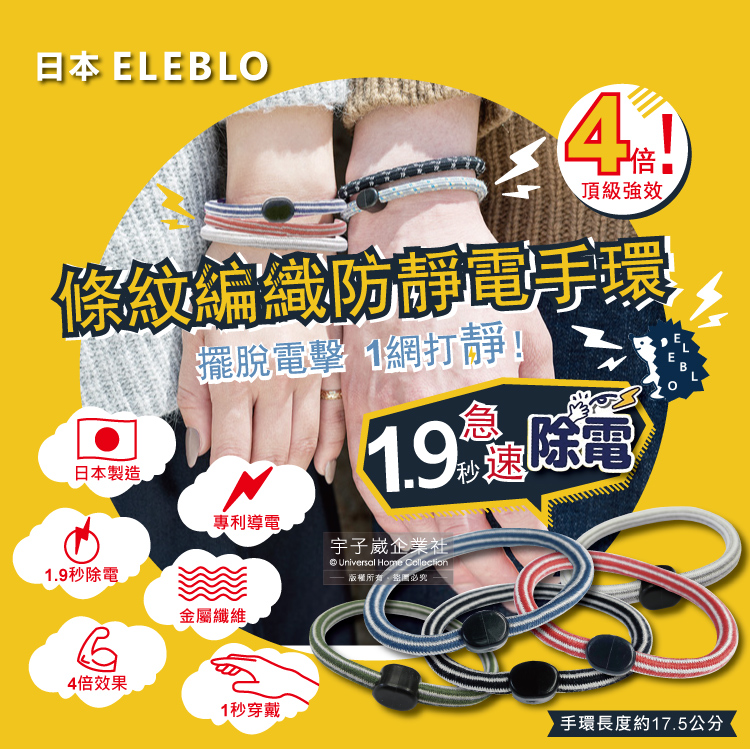 ELEBLO Static Reducing Wristband Red, , large