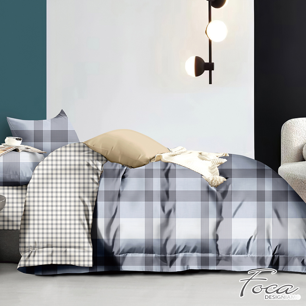 【FOCA買一送一+三防枕x2】100%精梳純棉舖棉兩用被床包組(單/雙/加/特), , large