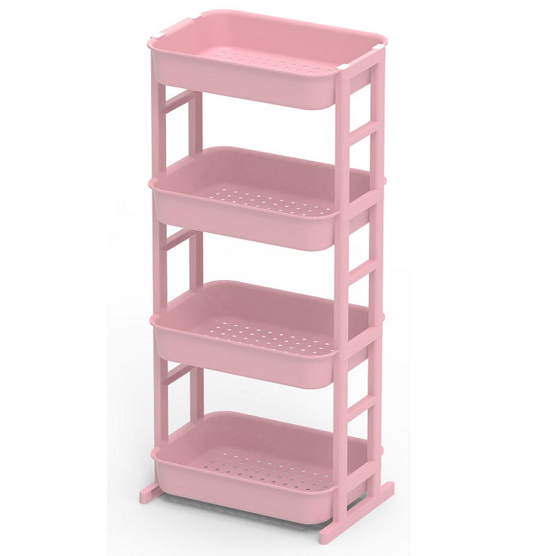點點組合式層架-四層, 粉紅色, large