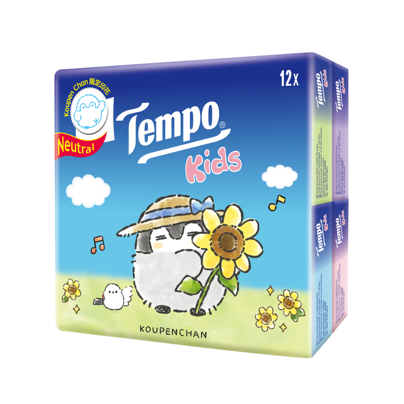 Tempo兒童迷你紙手巾無香7抽x12, , large