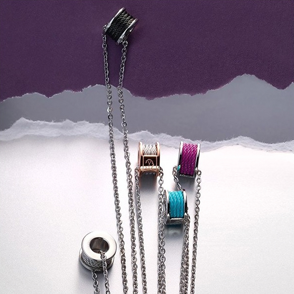 CHARRIOL 夏利豪 FOREVER 鋼索項鍊 08-104-1139-8, , large