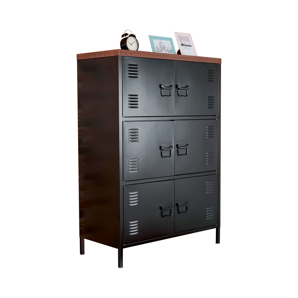 【Homelike】喜家居工業風鋼製六門置物櫃(1806), , large