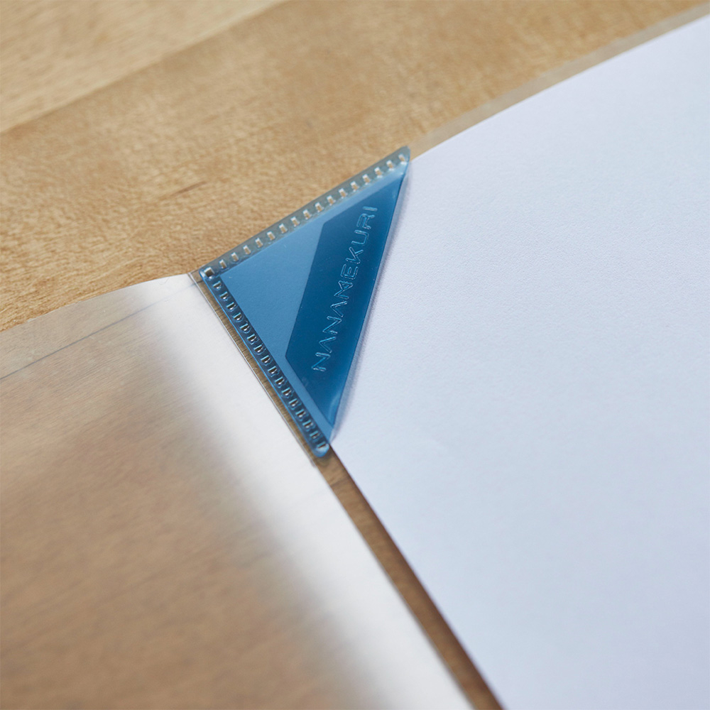 【KING JIM】NANAMEKURI 三角插入式 L型薄款文件夾 5入組 (880-5A), , large