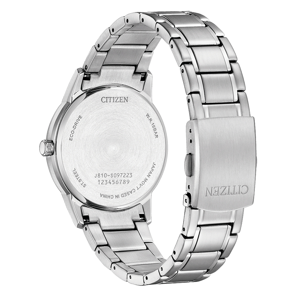 CITIZEN 星辰 光動能簡約大三針手錶-40mm AW1231-66A, , large