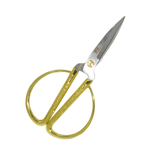 【 徠福 】鍍金龍鳳剪刀-173mm / 支 NO.2045, , large