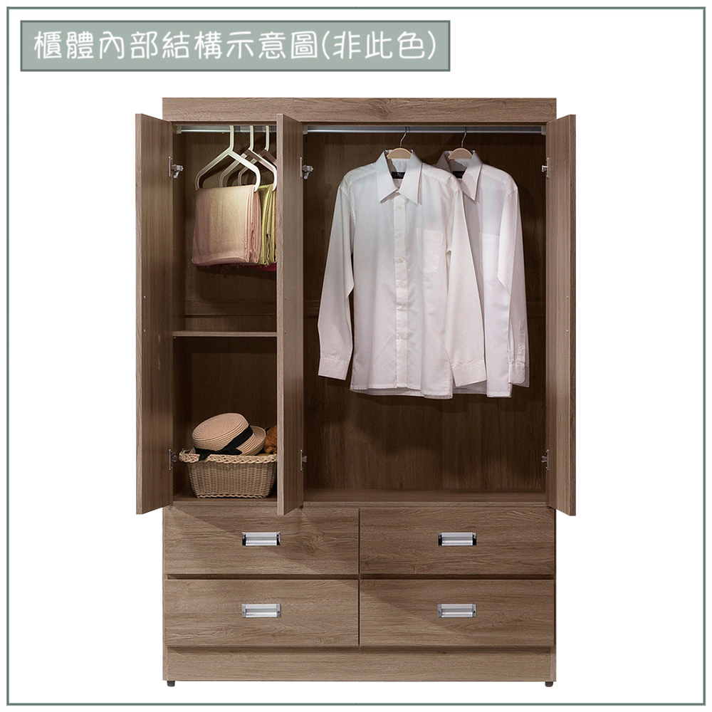 【唯熙傢俱】黛兒4x6尺衣櫃, , large
