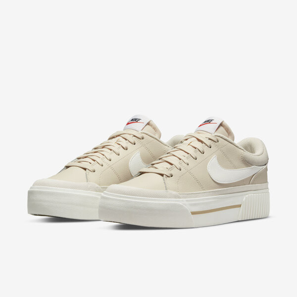 Kixpress-Nike Wmns Court Legacy Lift 女 休閒 經典 復古 厚底 穿搭 奶茶 [DM7590-200], , large