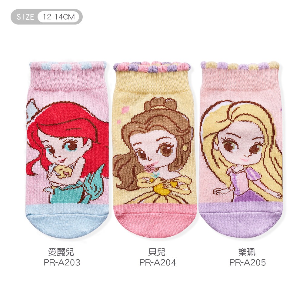 (多款)Disney 迪士尼公主直版襪【旺達棉品】PR-A203~PR-A205, , large