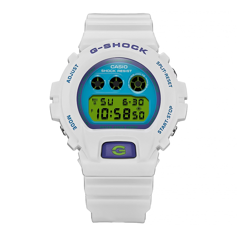 CASIO 卡西歐 G-SHOCK 復刻2000年代色彩電子錶-白 DW-6900RCS-7, , large