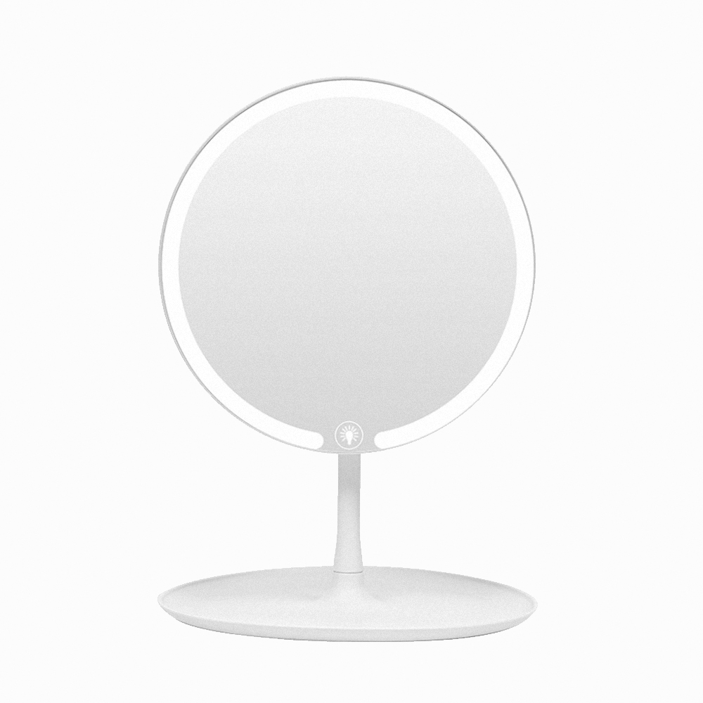 【上手家居】鏡子化妝鏡 白色(化妝鏡/led 化妝鏡/美妝鏡/桌鏡/led鏡子/梳妝鏡), , large