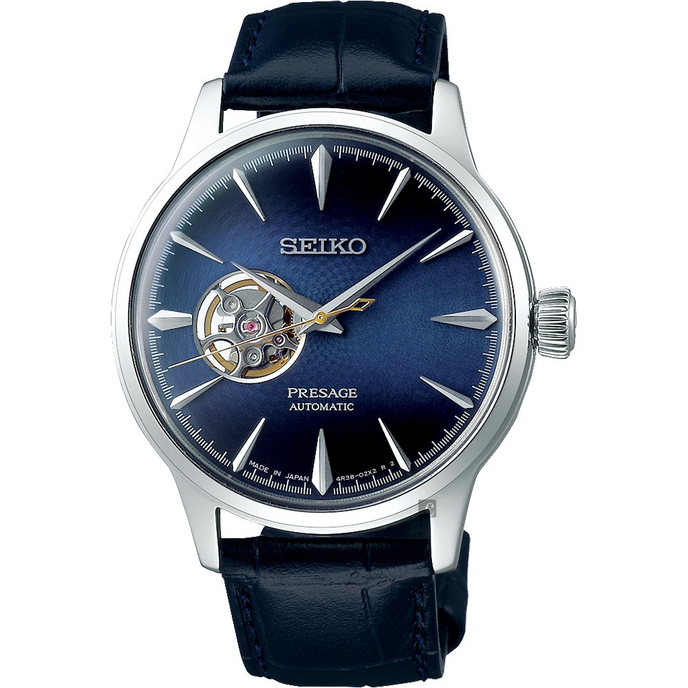 SEIKO 精工 Presage 開芯鏤空機械錶-40.5mm 4R38-01N0B(SSA405J1)