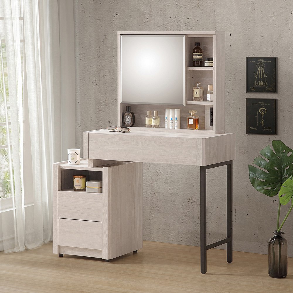 【唯熙傢俱】馬修斯橡木白抽屜櫃, , large