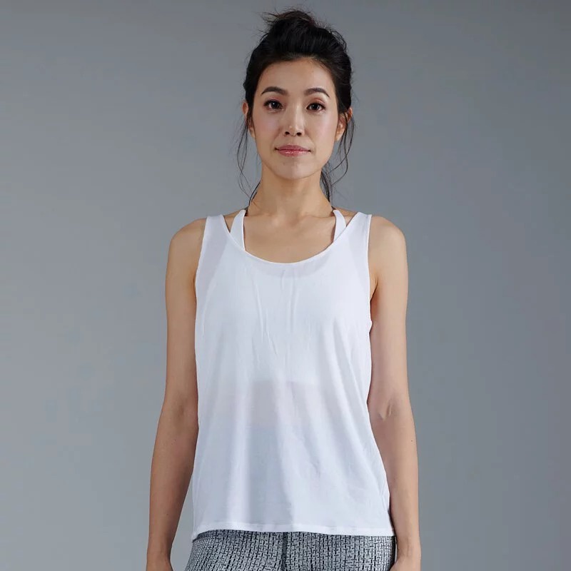 YOGA FLOW April Tank - 2件式上衣 - 優雅白 White, , large