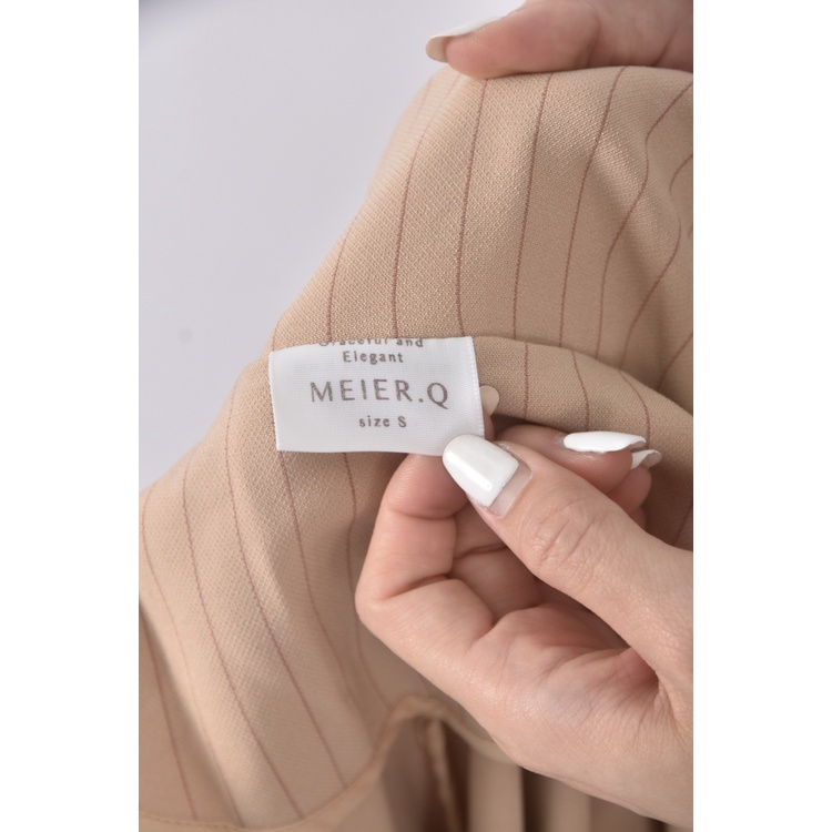 (S) meier q西裝直線條黃色外套二手衣, , large