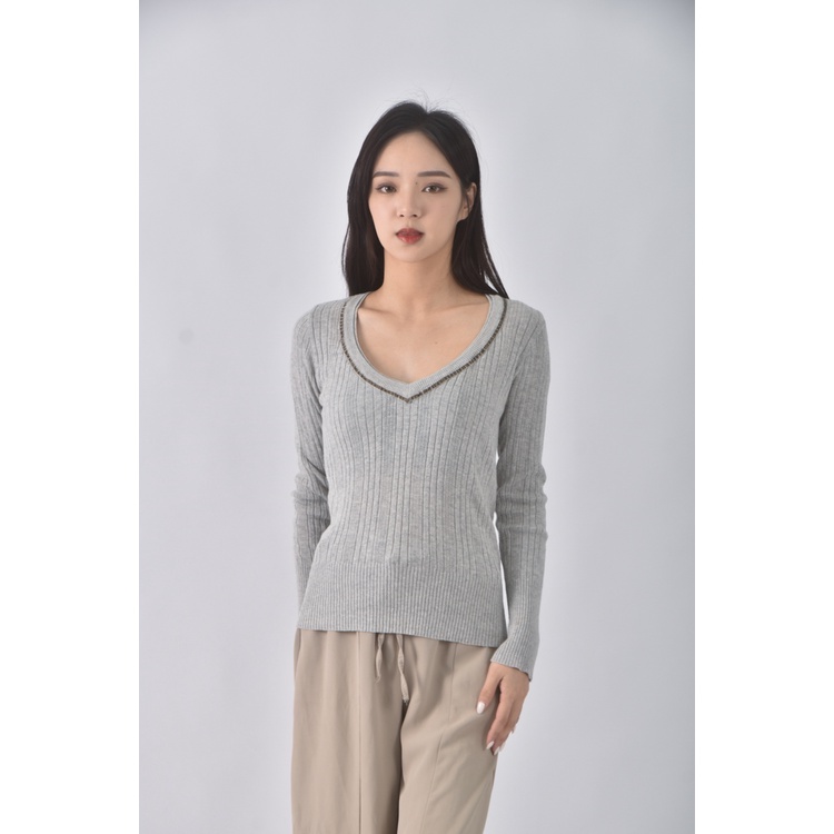 (S) bershkav領灰色長袖上衣二手衣, , large