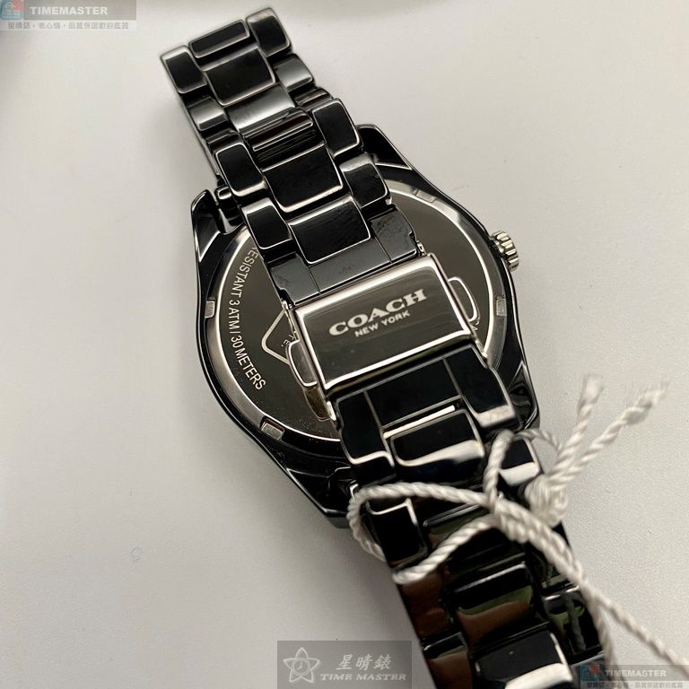[星晴錶業]COACH手錶,36mm,CH00103黑色錶面黑錶殼深黑色陶瓷錶帶款, , large