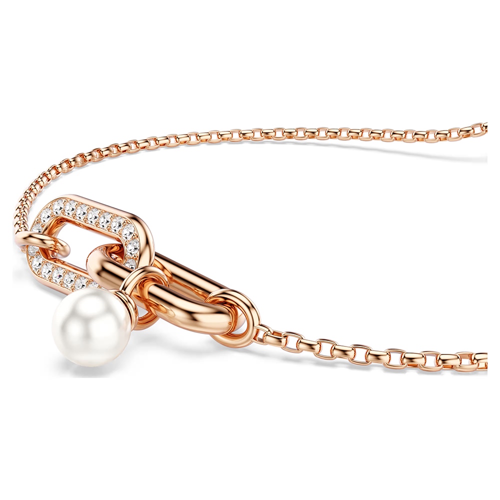 SWAROVSKI 施華洛世奇 Constella 優雅珍珠水晶手鍊-玫瑰金(5728588), , large