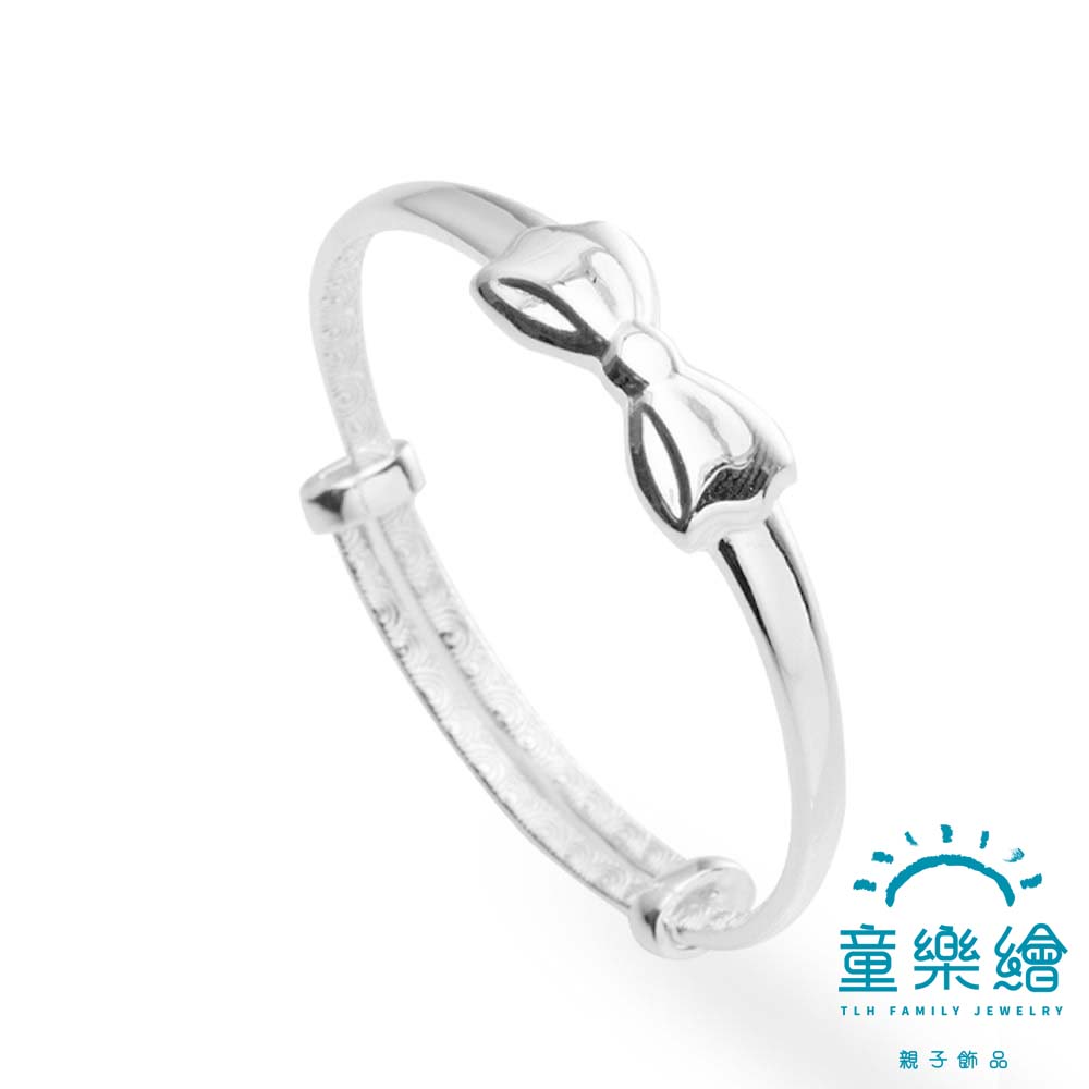 【童樂繪金飾】兒童純銀手鐲手環 小蝴蝶結 (彌月銀飾 滿月禮 寶寶足銀)