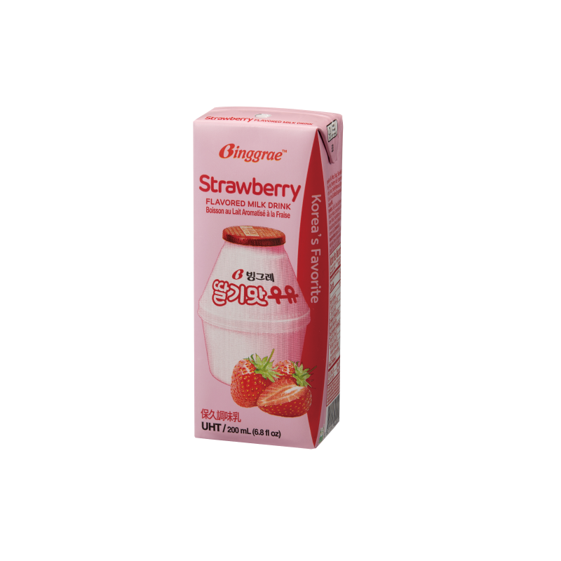 Strawberry flavored milk drink, , large