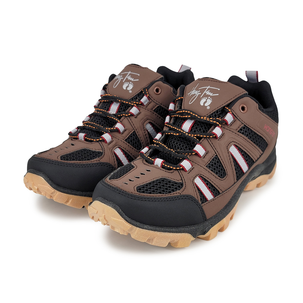 HANG TEN 戶外透氣運動鞋 男運動鞋 男鞋 慢跑鞋 健行 旅遊 吸濕 排汗 輕量 緩震 散熱 減壓 止滑 黑 藍, 咖啡,27, large