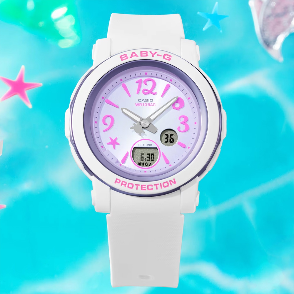 CASIO 卡西歐 BABY-G 愛海洋小海龜雙顯女錶 BGA-290US-6A, , large