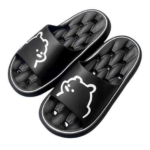 [e shoe store] Jiajia drainage slippers bathroom slippers purple 23.5CM, , large