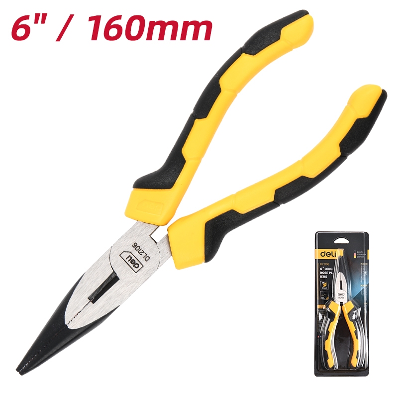 【得力工具 deli tools】6"尖嘴鉗 升級款 Semi-Pro系列, , large
