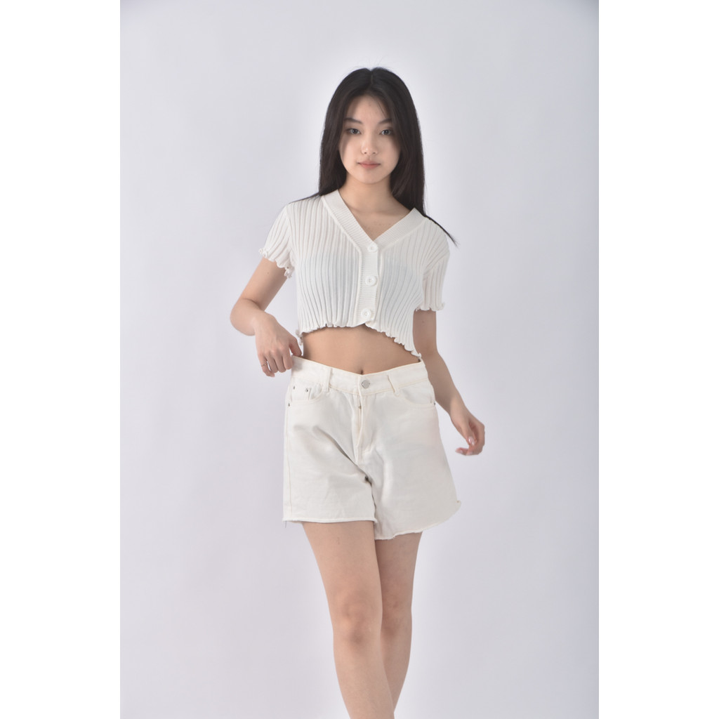 (M) fashion girl高腰質感杏色短褲二手衣, , large