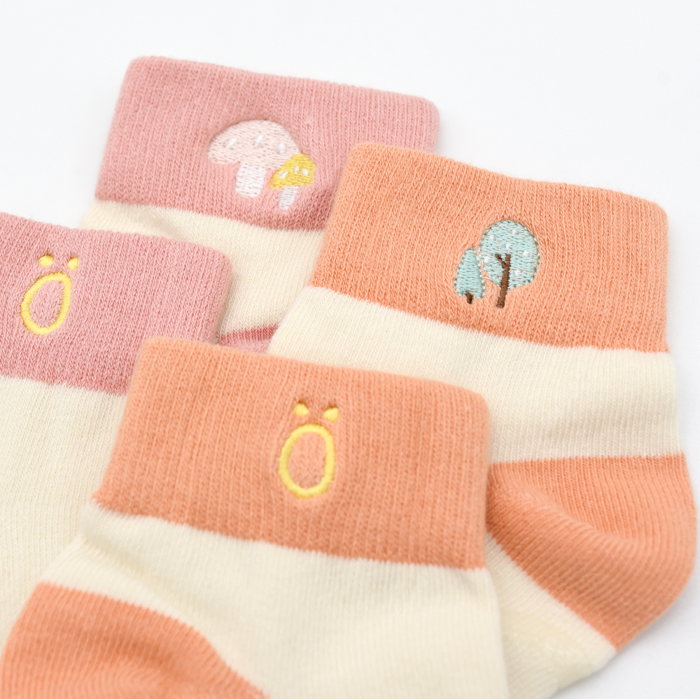 minihope美好的親子生活-刺繡寬口短襪(2雙組-菇菇+小樹)-20-24, , large