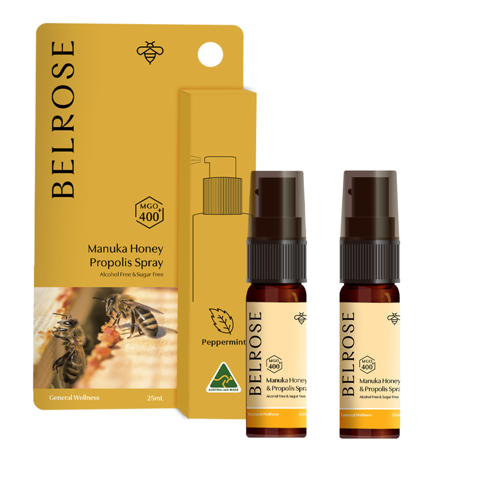 【Belrose】麥蘆卡蜂膠口腔噴劑-(2入組  25ml/瓶), , large