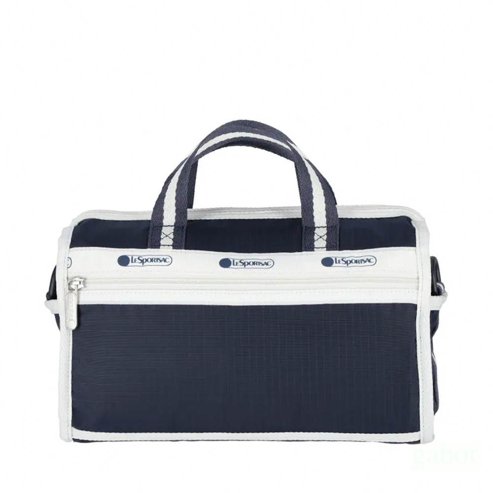 Lesportsac MINI DUFFEL CROSSBODY 迷你筒狀肩背包 -滾邊深海藍, , large