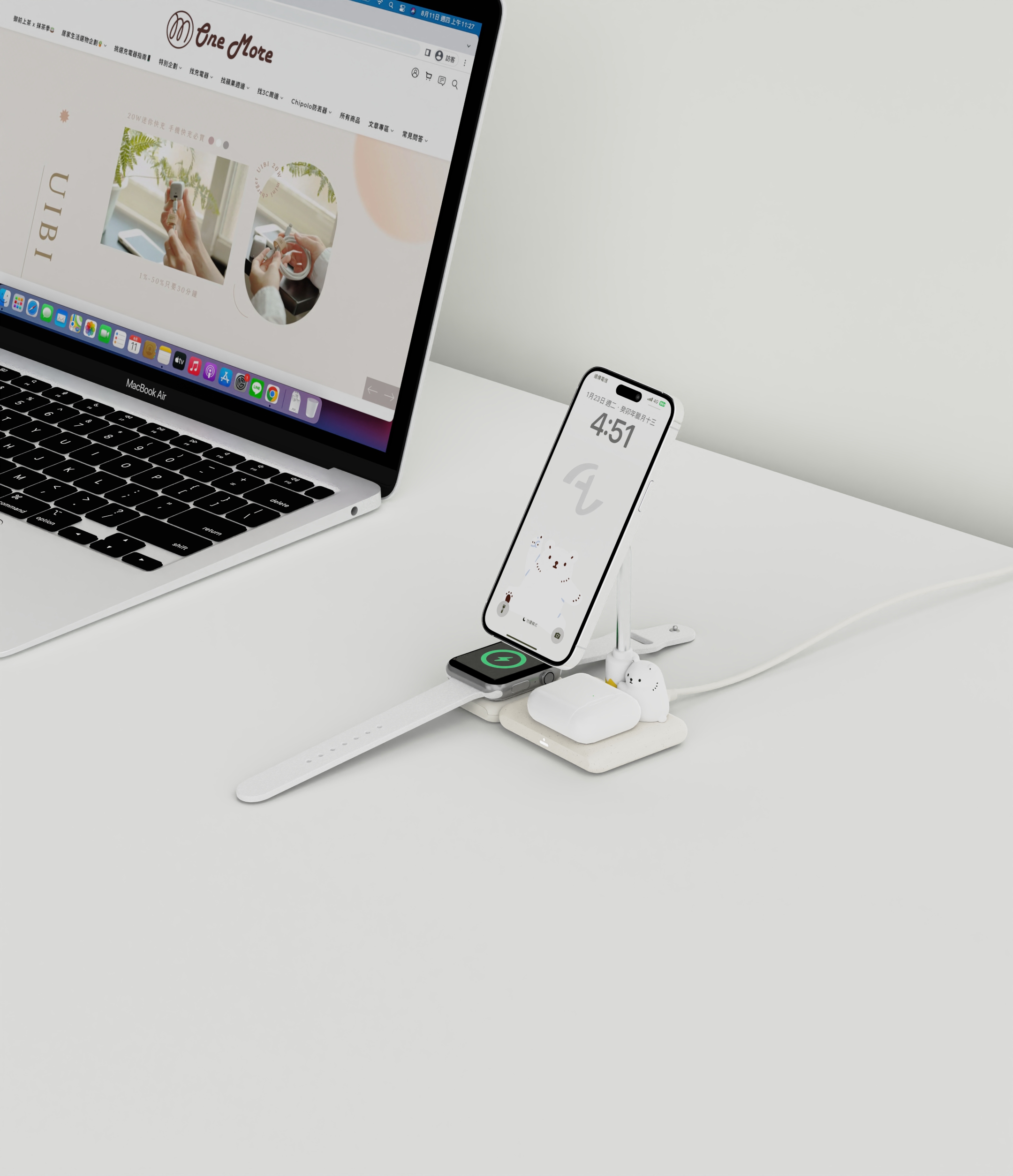 Allite WQ1 Magnetic Wireless Charging Stand Baibai Diary Joint Edition, , large