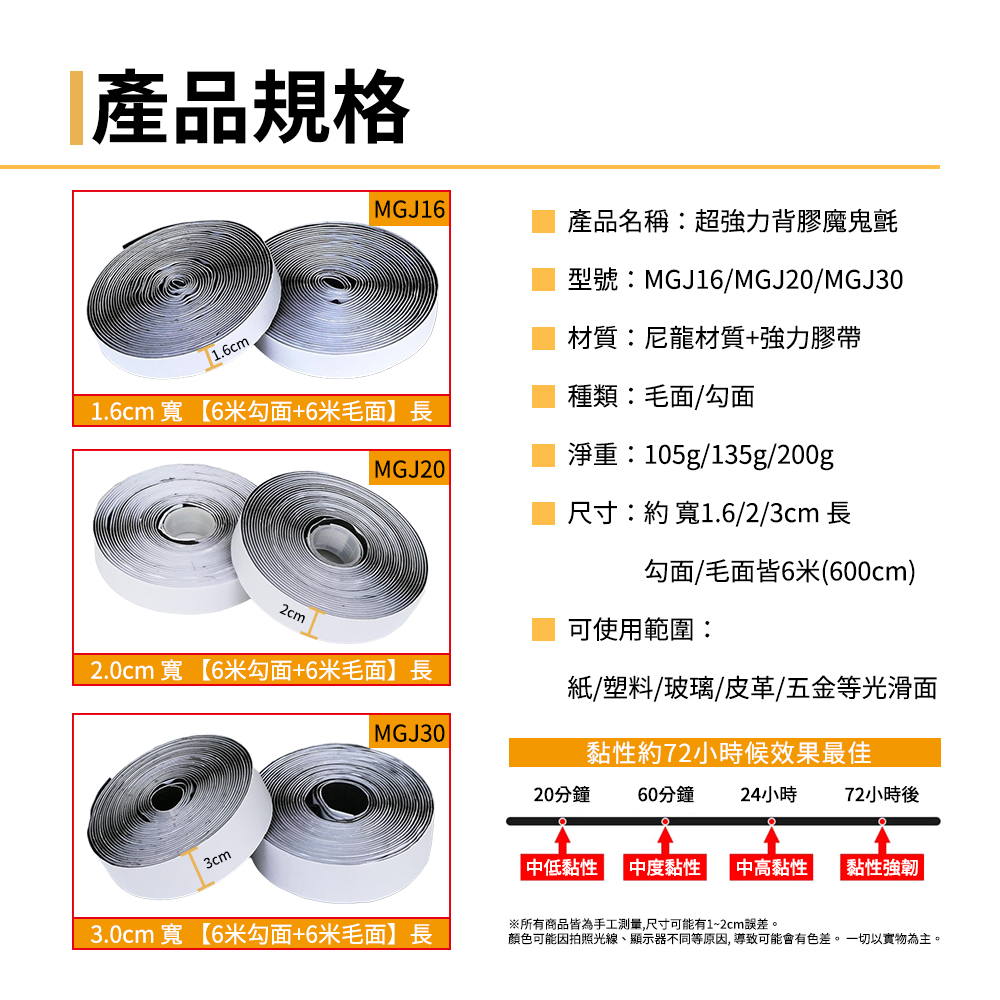 [HANLIN]-超強力背膠魔鬼氈 長600公分 寬3cm 魔鬼氈 魔術氈 背膠魔鬼氈 魔術貼 防水雙面膠魔鬼氈, , large