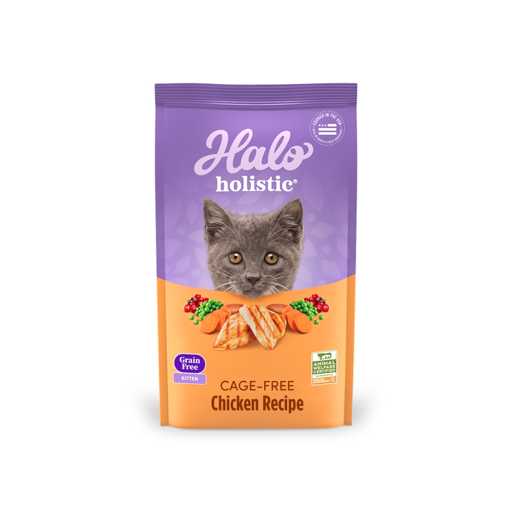 【拉拉寵物小舖】美國 HALO 嘿囉 貓飼料 幼貓雞肉6磅 無穀 低敏感 天然糧 WDJ推薦 高含肉量, , large