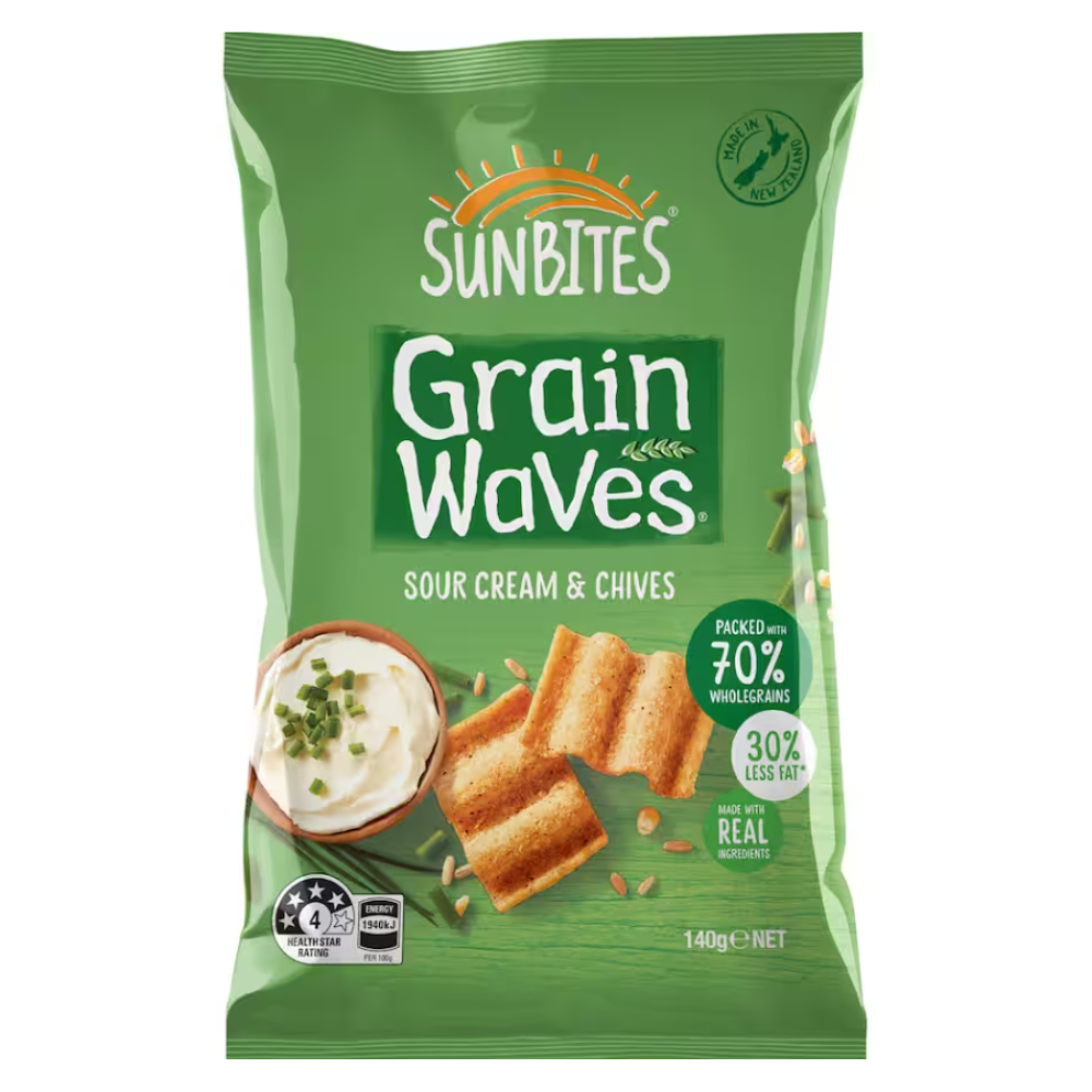 Sunbites Grainwaves Sour Cream Chips, , large