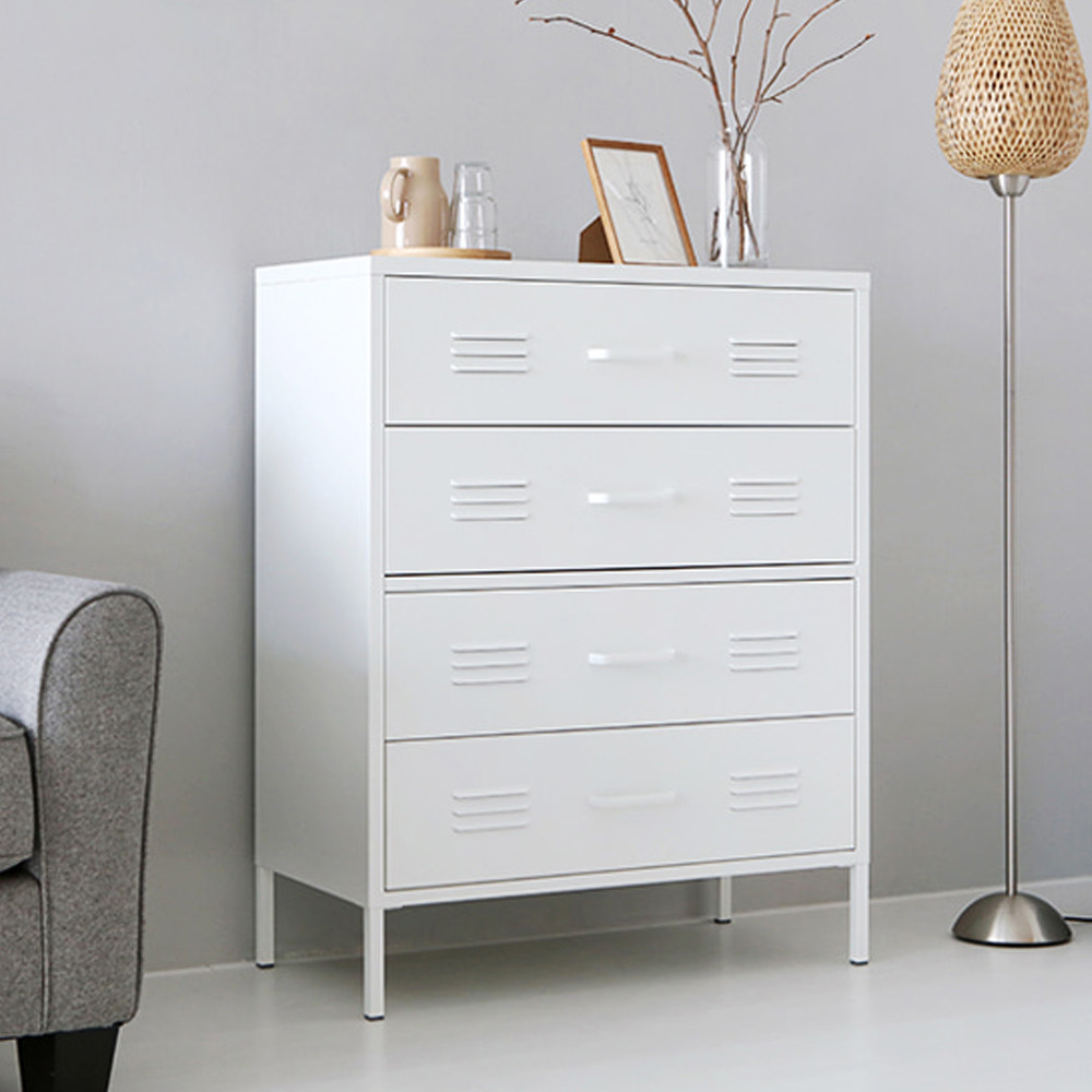 【AOTTO】北歐風80面寬鐵藝四層加高置物收納櫃(AC-7002W), , large