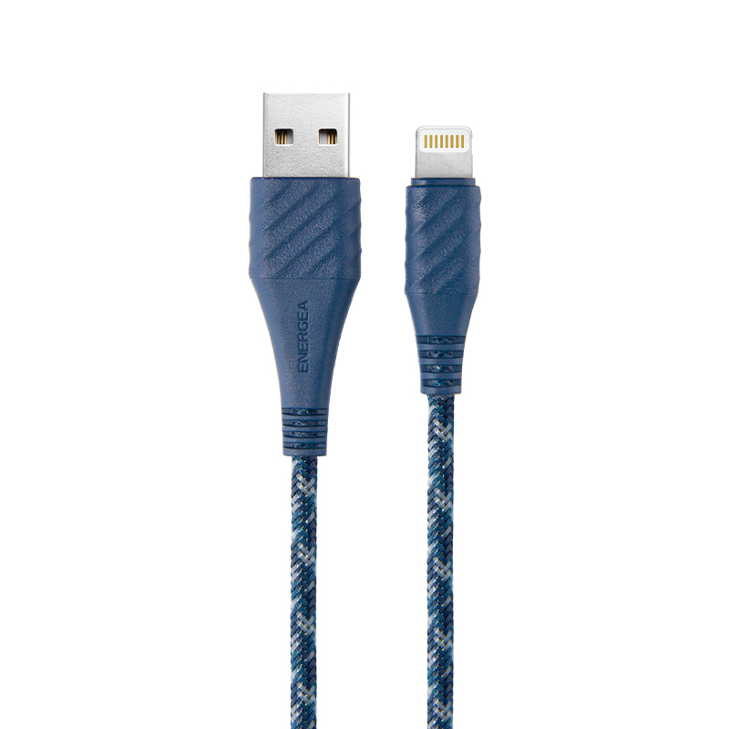 [亞瑟3C] ENERGEA Lightning to USB-A NyloXtreme 編織耐彎折快速充電線  1.5M-藍色, , large