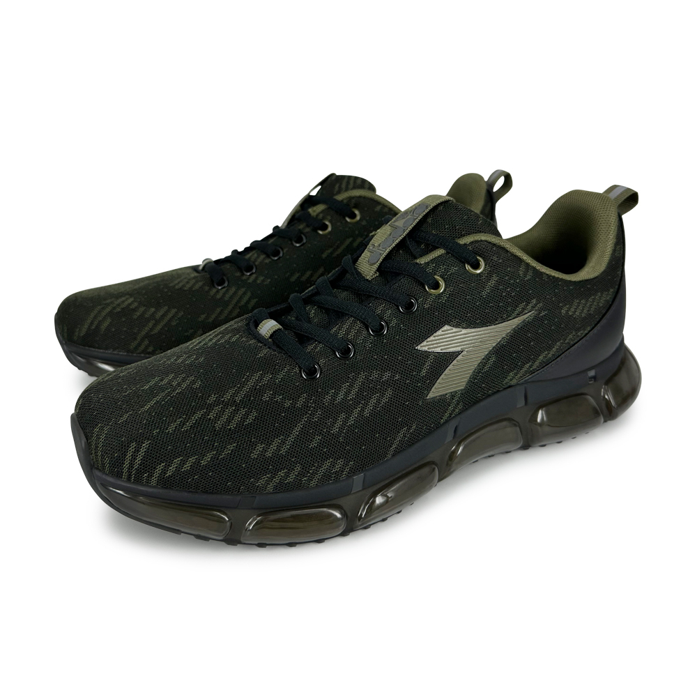 DIADORA迪亞多那 穩定高效避震跑鞋 男運動鞋 男鞋 慢跑鞋 寬楦 高腳背 透氣 足弓支撐 輕量 吸震 防滑 紅 綠, , large